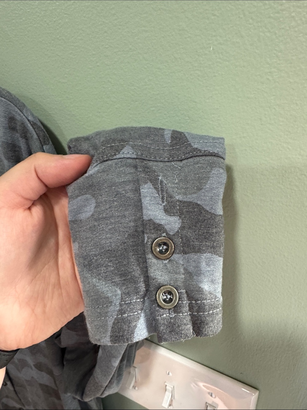 Grey Camo Long Sleeve Top - Picture 5 of 5